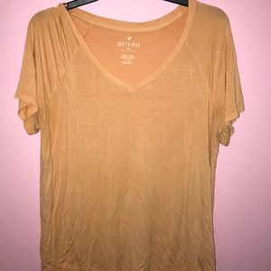 Orange soft and sexy vneck from American eagle